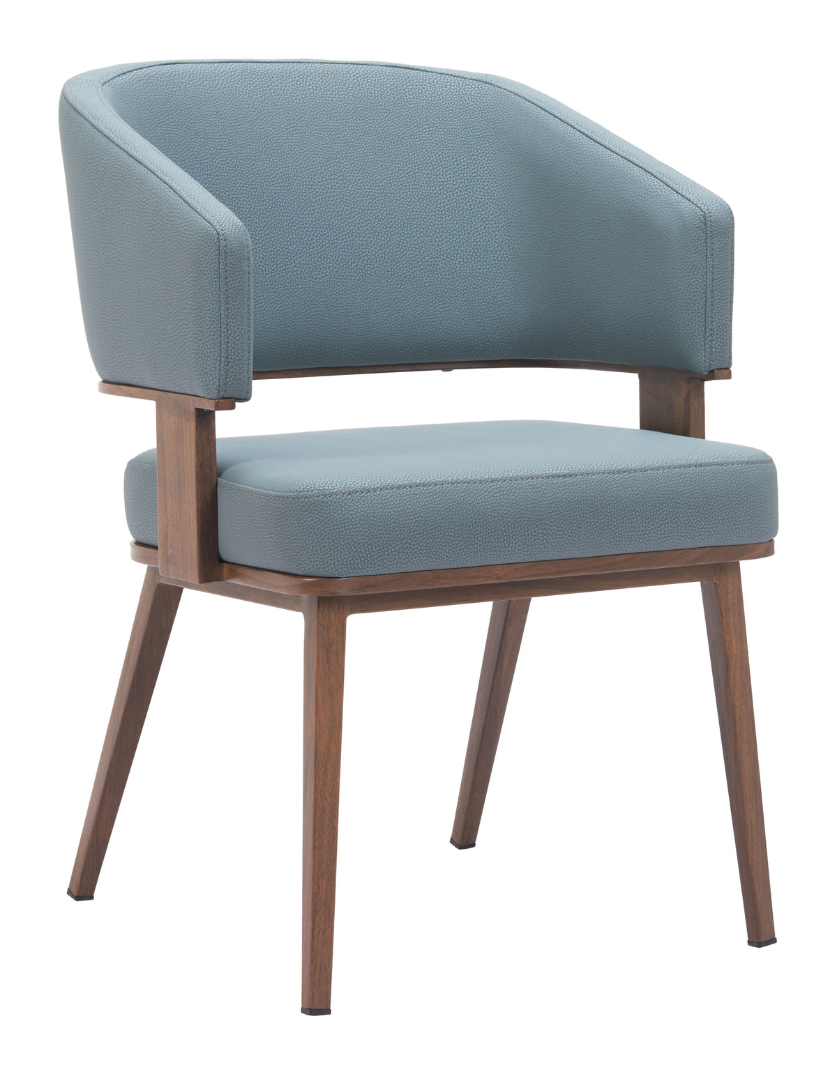 Poise Azure Gray & Walnut Dining Chair