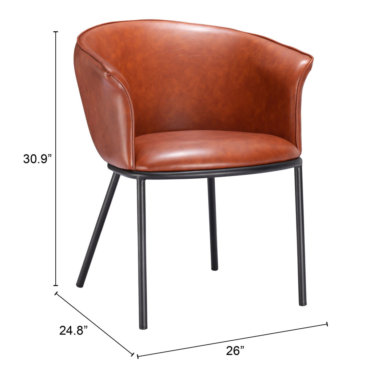 Garston Dining Chair in Brown