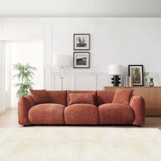 Modern Deep Seated Plush Cushion Sofa 102' (2 Colors)