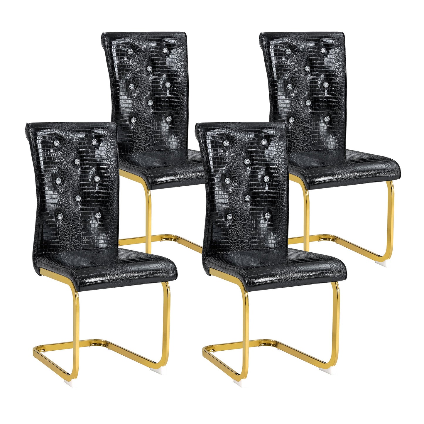 Kinsey Black, Gold Legs, Set of 2