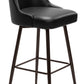 Keppel Swivel Barstool in Black & Bronze