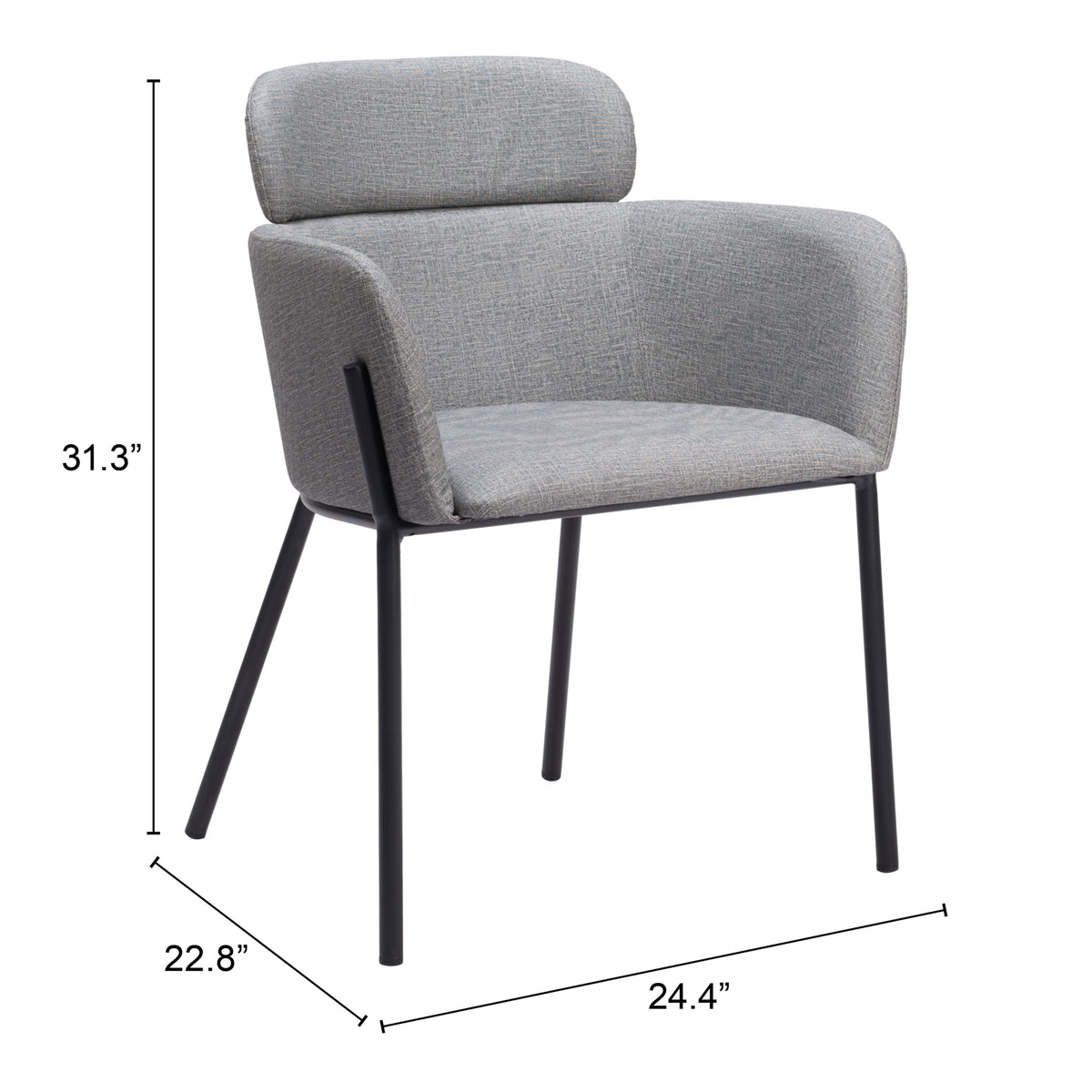 Bremor Dining Chair (Set of 2) in Slate Gray