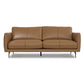 81" Leather Sofa with Black Legs | Modern Leather Living Room Couch - Compact luxury, modern comfort, timeless design.