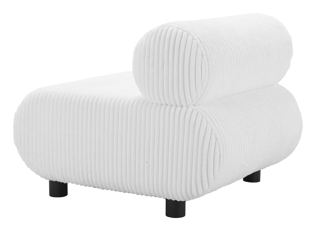 Rahat White Accent Chair