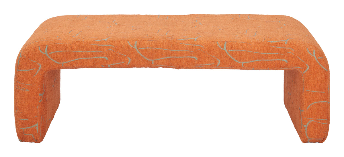 Nendo Abstract Orange Bench