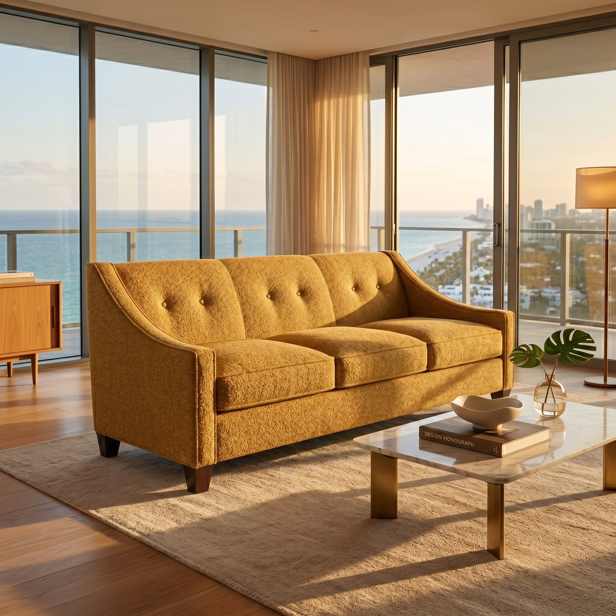 Berlin Classic Sofa – 87" American-Made 3-Seat Sofa - Hepburn Chai Tea - Fabric (3)