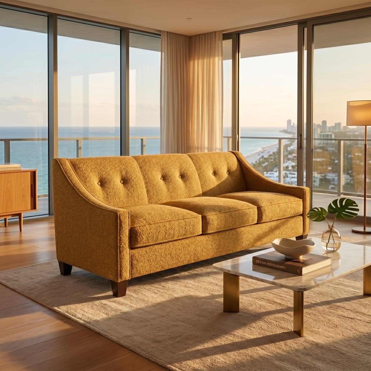 Berlin Classic Sofa – 87" American-Made 3-Seat Sofa - Hepburn Chai Tea - Fabric (3)