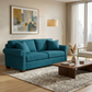 Irlanda Classic Sofa – 92" Rolled-Arm Made-in-USA Sofa - Velvet Antique Peacock - Velvet (1)