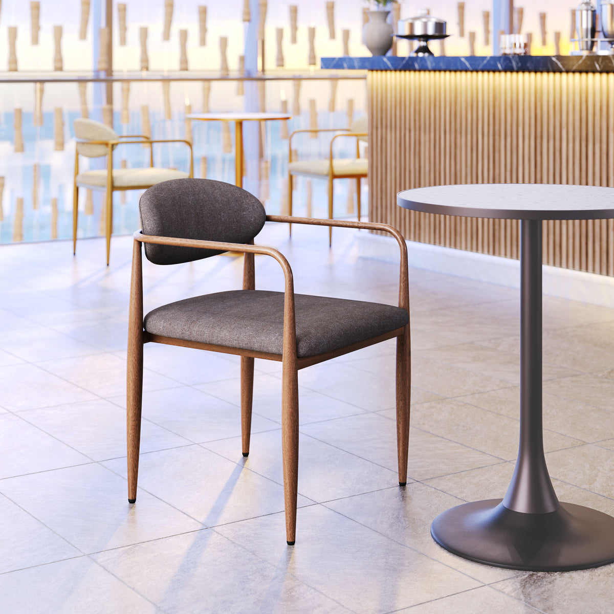 Zens Dining Chair (Set of 2) in Truffle Gray