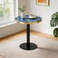 Cosima Round Bistro Table in Black & Blue