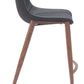 Magnus Barstool (Set of 2) in Black & Walnut
