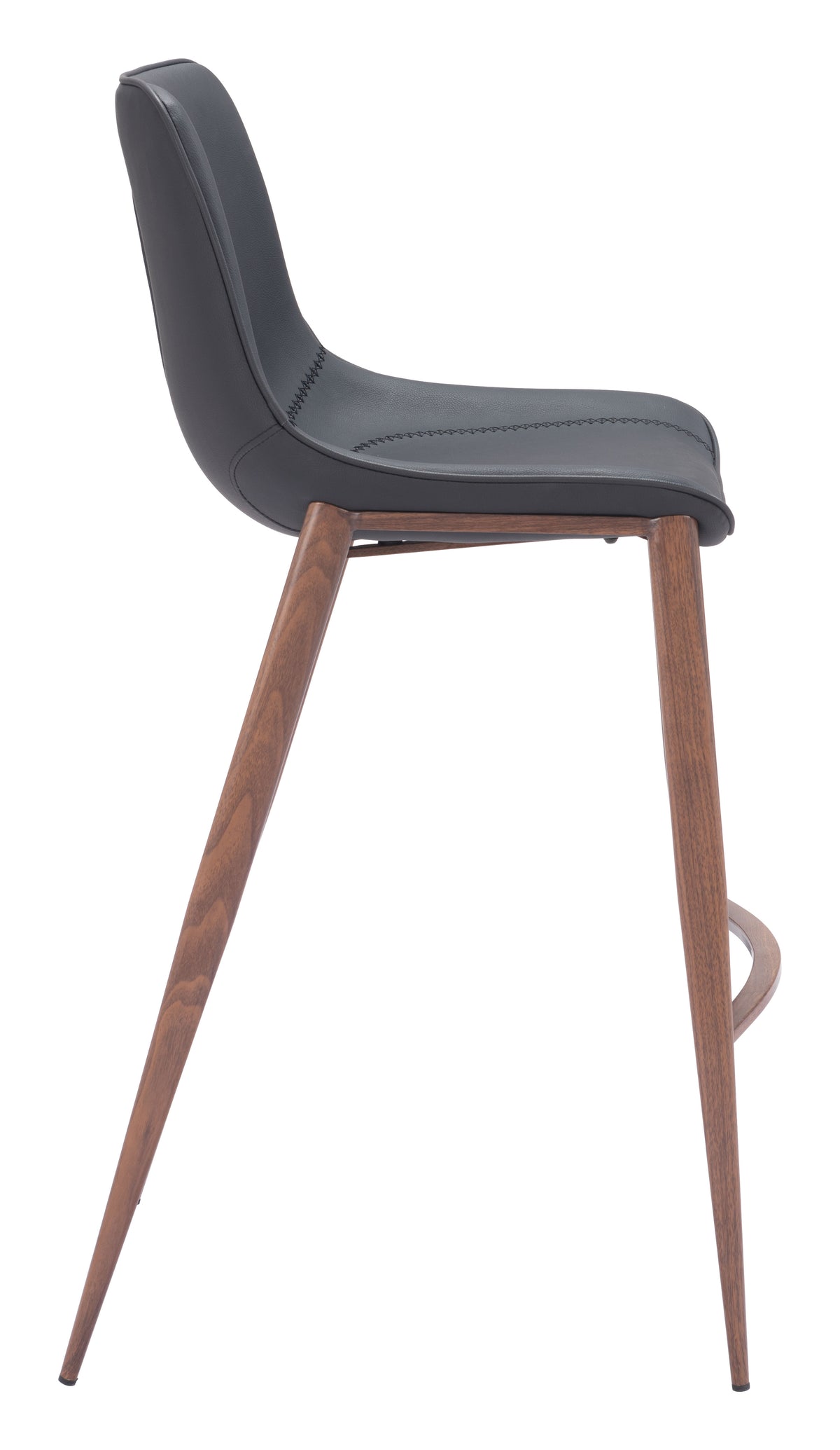 Magnus Barstool (Set of 2) in Black & Walnut