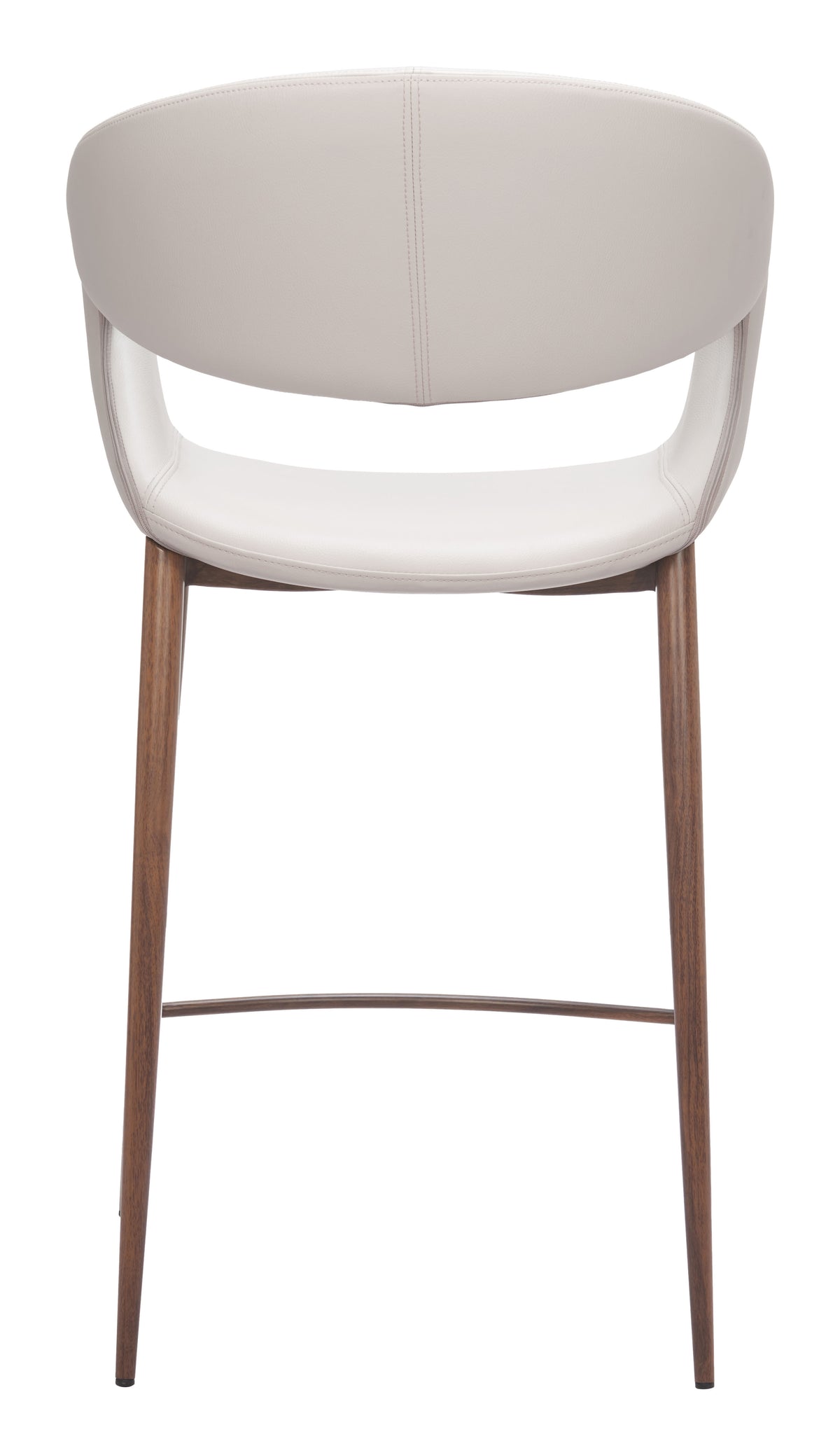 Limay Beige & Walnut Counter Stool