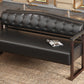 Ludlow Button-Tufted Faux Leather Bench Set