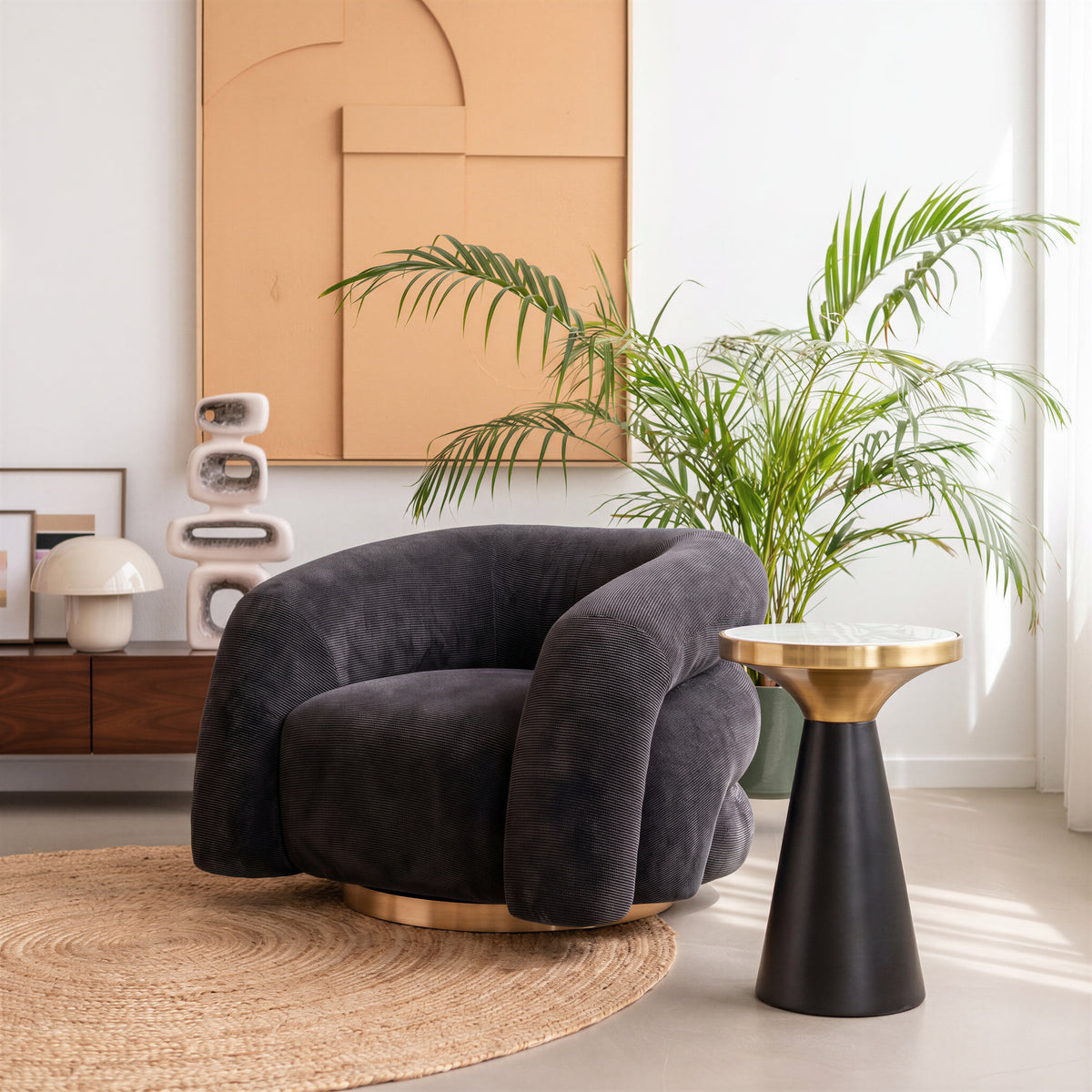 Havn Black Accent Chair