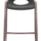 Desi Barstool (Set of 2) in Black & Walnut