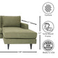 MCM Fabric Right-Facing Chaise Sofa Sectional 108" (2 Colors)