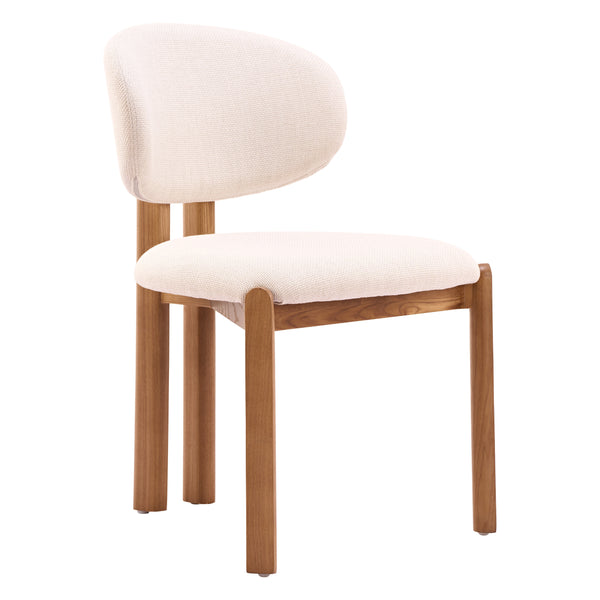 Rosetta Beige & Walnut Dining Chair (Set of 2)