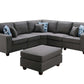 Sonoma Modular Linen Corner Sectional Sofa and Ottoman 98" - Revel Sofa 