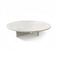 Vesna Marble Round Coffee Table in Snow Mountain White, 35.4" Round