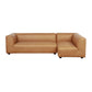 Lukas 2-piece sectional with right-facing chaise in camel