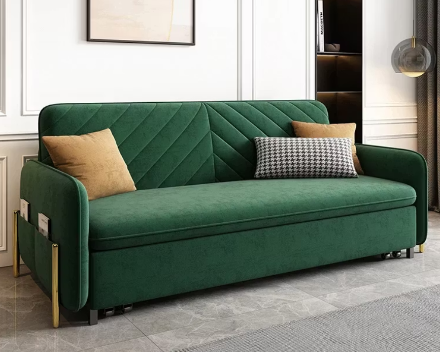 Solene Tech Cloth Sofa Bed – 74.8" Convertible Sleeper with Hidden Storage (2 Colors)