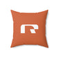 Spun Orange Polyester Pillow Revel Logo (4 Sizes)