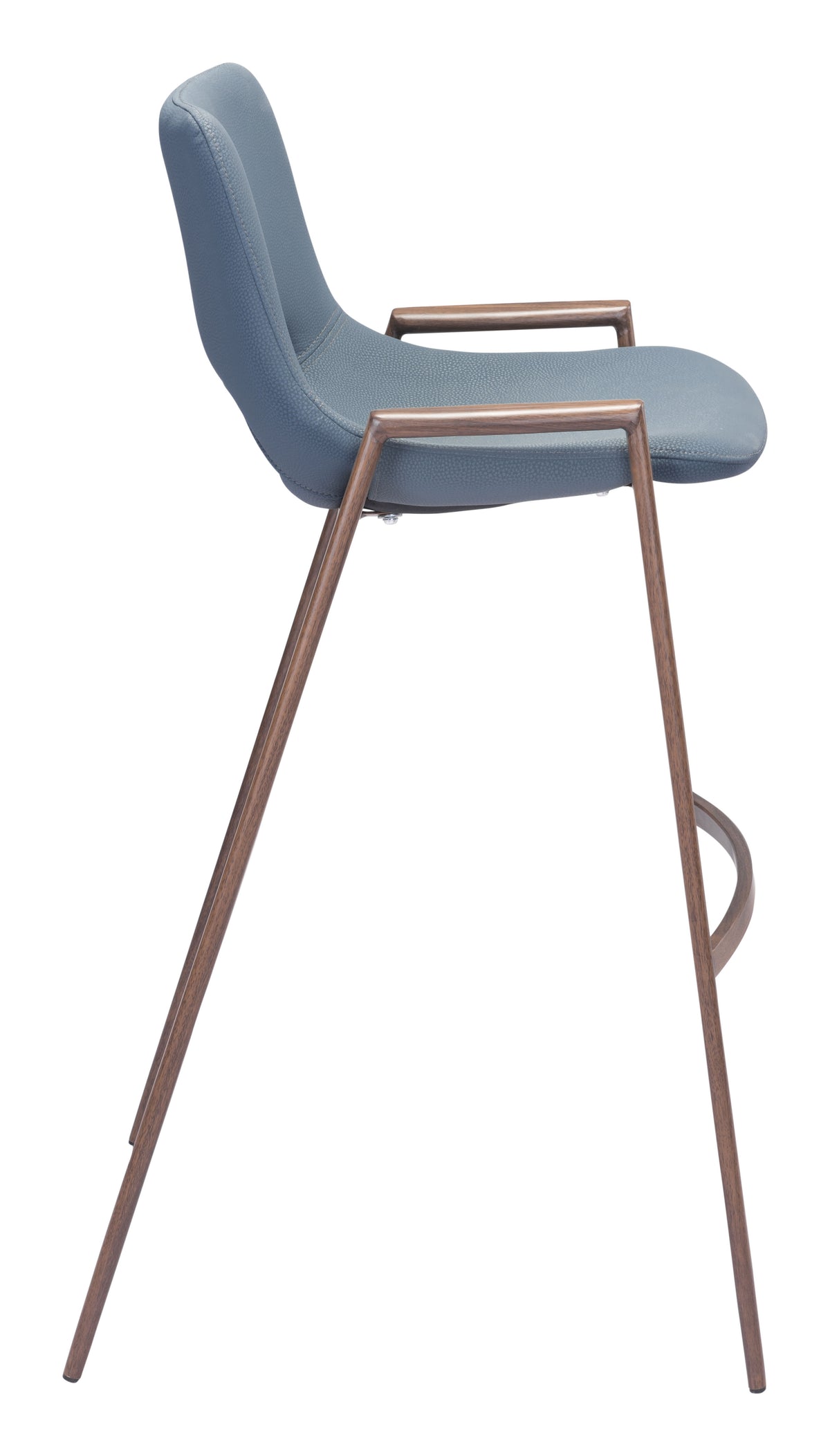 Desi Barstool (Set of 2) in Azure Gray & Walnut