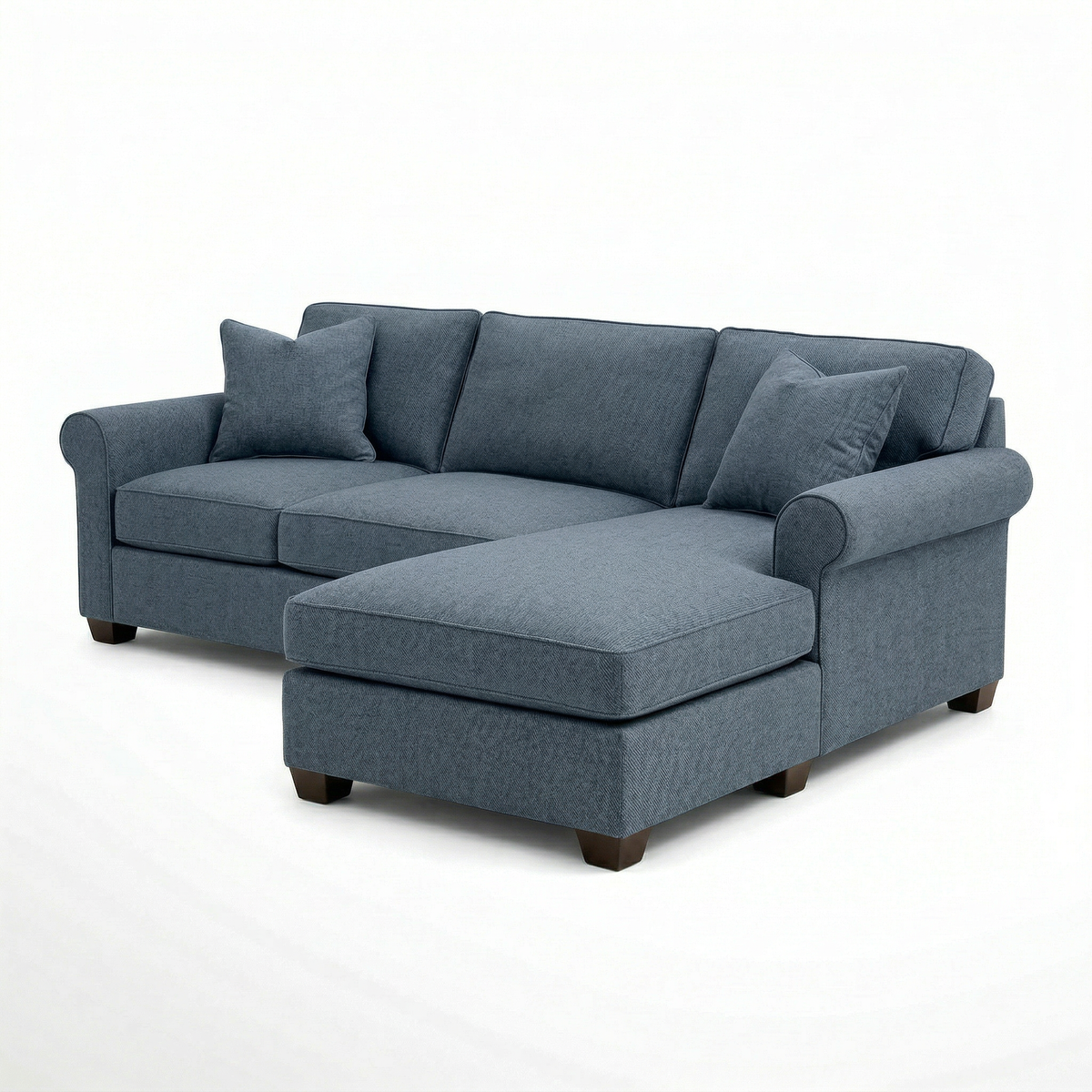 Irlanda Upholstered L-Shaped Sectional – 120" Made-in-USA Sectional Sofa - Leslie Peacock - Fabric (9)