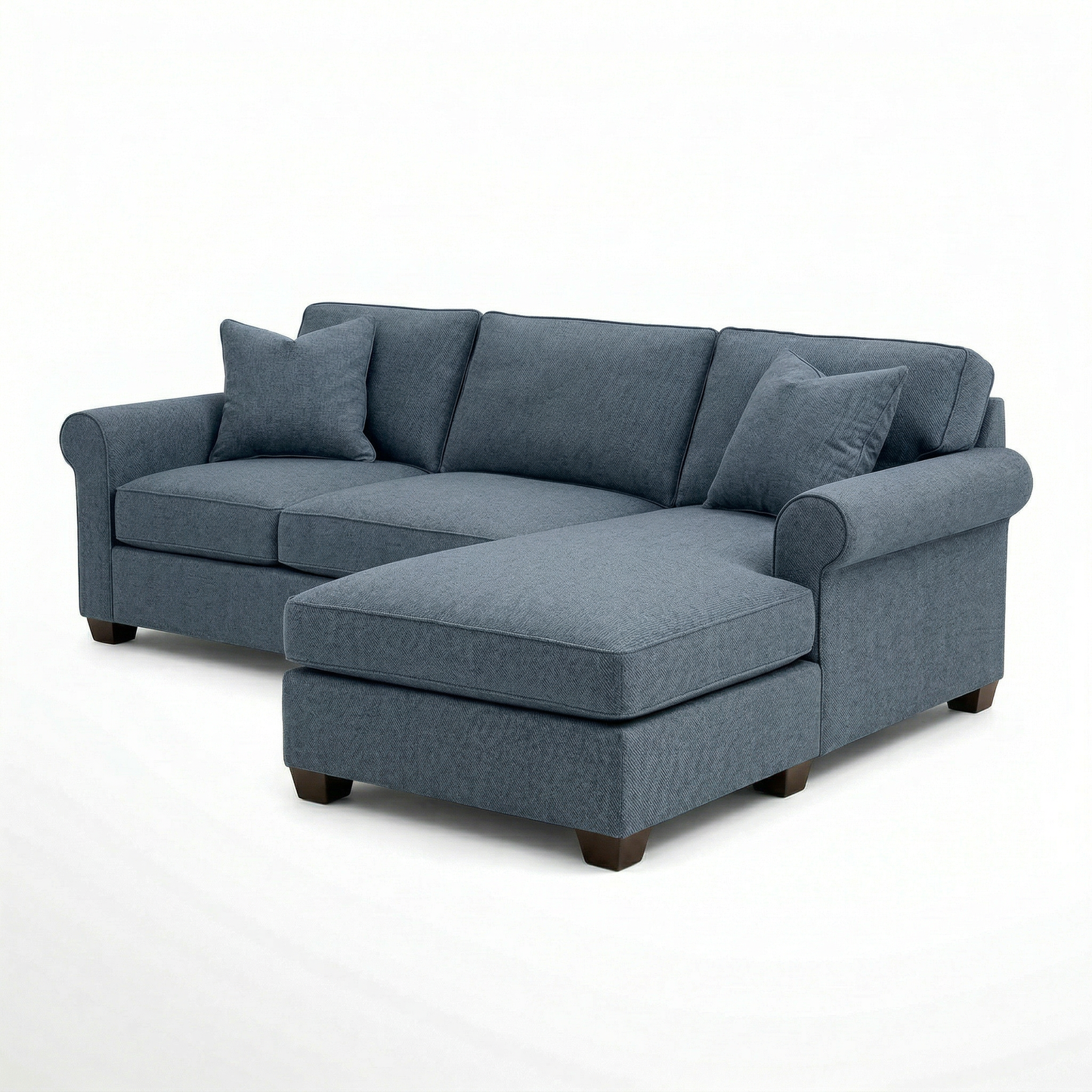 Irlanda Upholstered L-Shaped Sectional – 120" Made-in-USA Sectional Sofa - Leslie Peacock - Fabric (9)