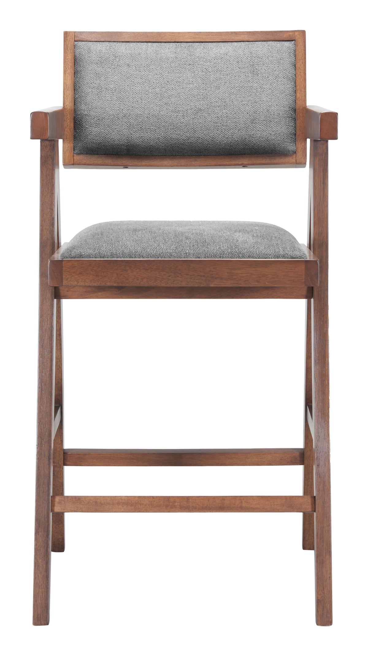 Delhi Gray & Walnut Counter Stool (Set of 2)