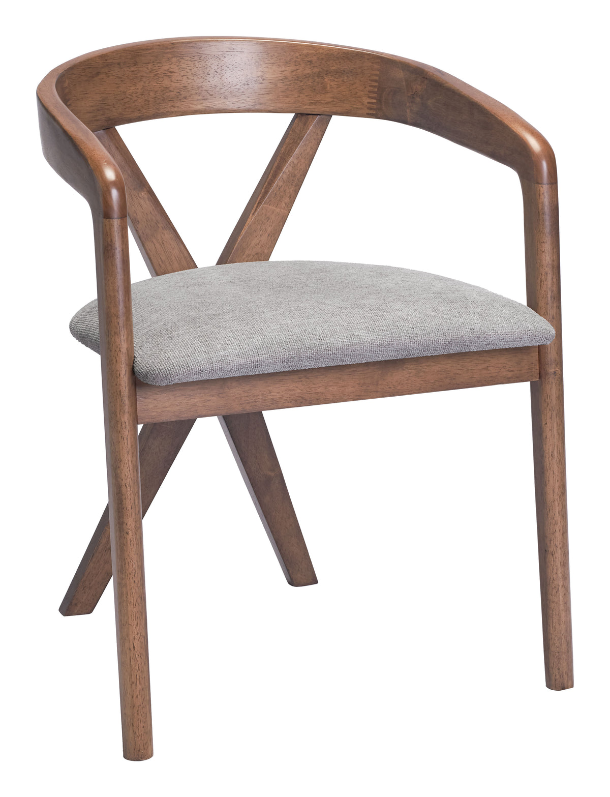 Cairo Dove Gray & Walnut Dining Chair
