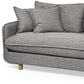 84" Gray Fabric Sofa With Brown Legs featuring plush cushions and soft upholstery.