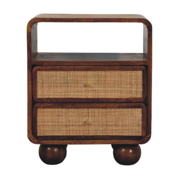 Larissa Chestnut Mango Wood Nightstand – 17.7
