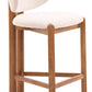 Rosetta Beige & Walnut Counter Stool (Set of 2)