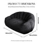 Ursin Oversized Bear Paw Bean Bag Sofa – 55" Faux Fur Lounge Chair - Black (7)