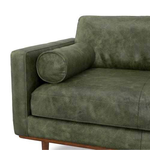 Morrison MCM Leather Sofa Loveseat 72' (2 Colors)