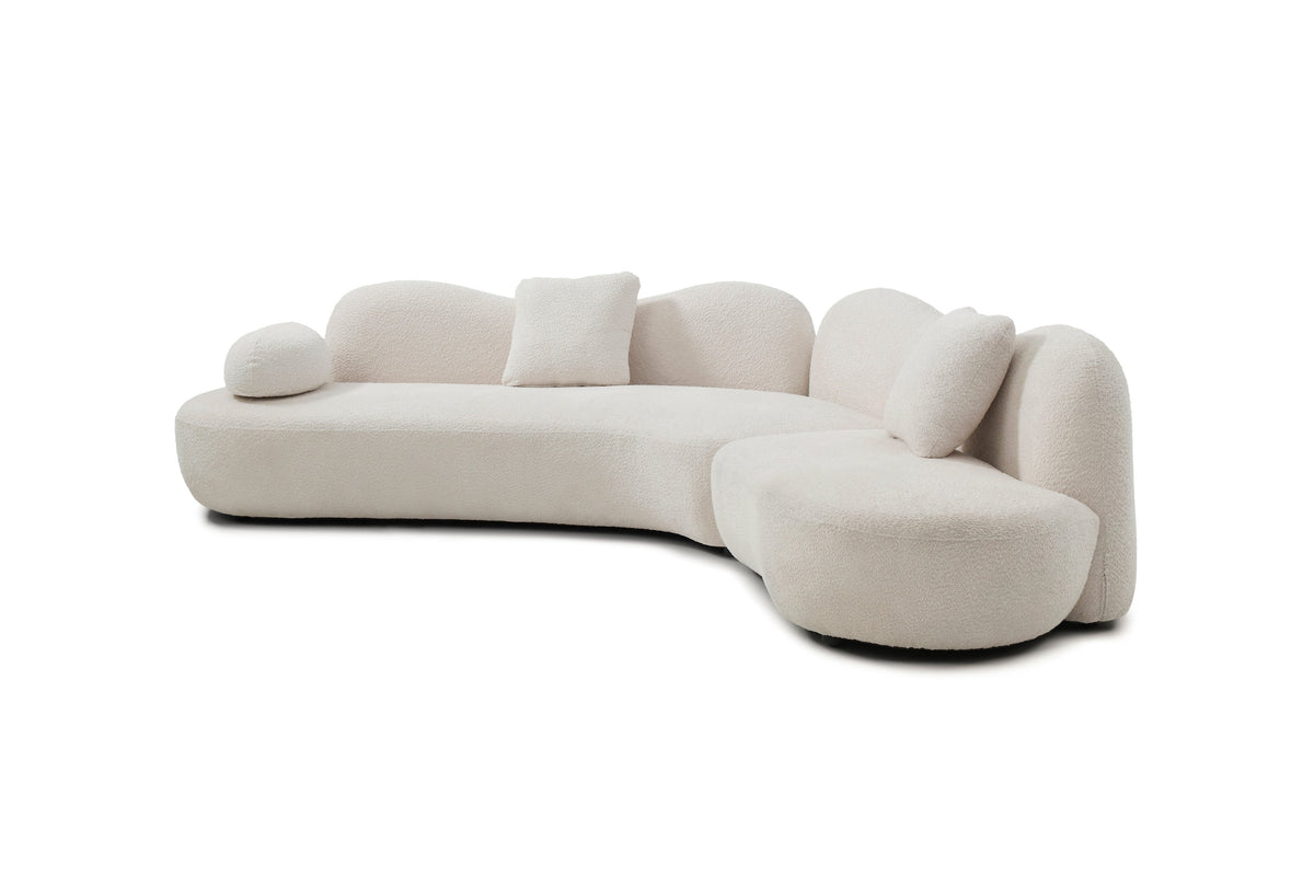 Meryl Curved Boucle Sofa