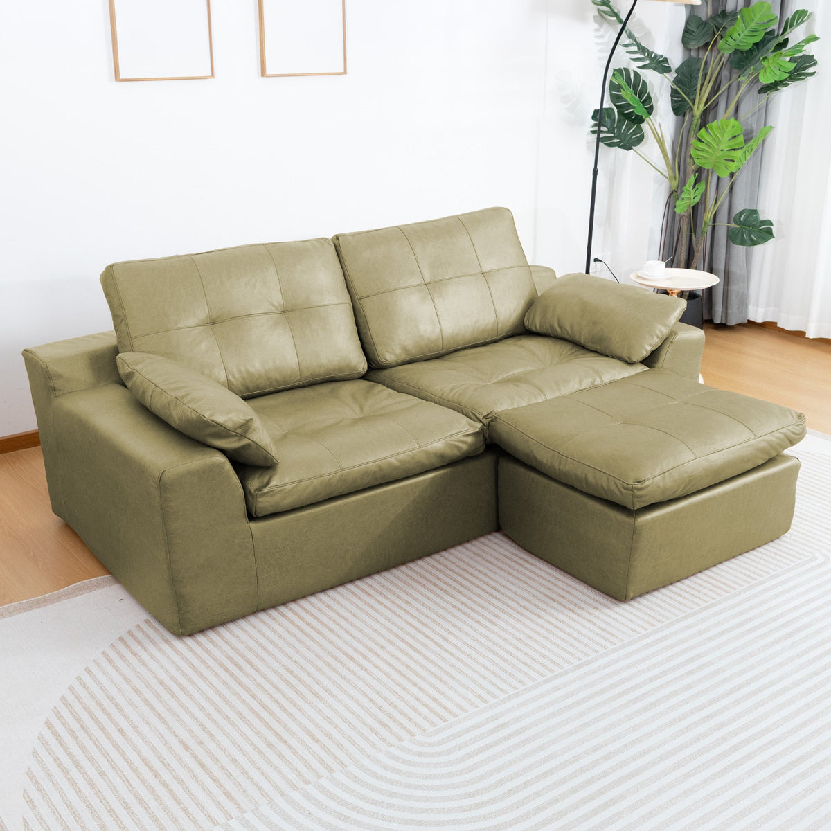 Delano Faux Leather Sectional Sofa