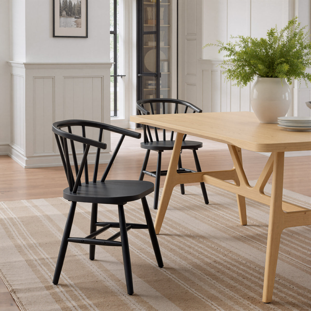 Stenger Dining Chair (Set of 2) in Black