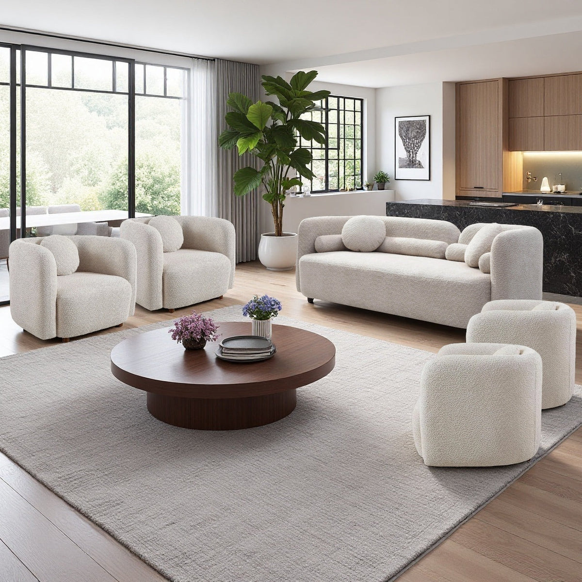 Gethin Boucle Sofa Set