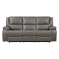 Marlo Leather Reclining Collection in Gray