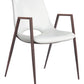 Desi Dining Chair (Set of 2) in White & Walnut