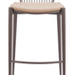 Silues Taupe & Brown Barstool (Set of 2)
