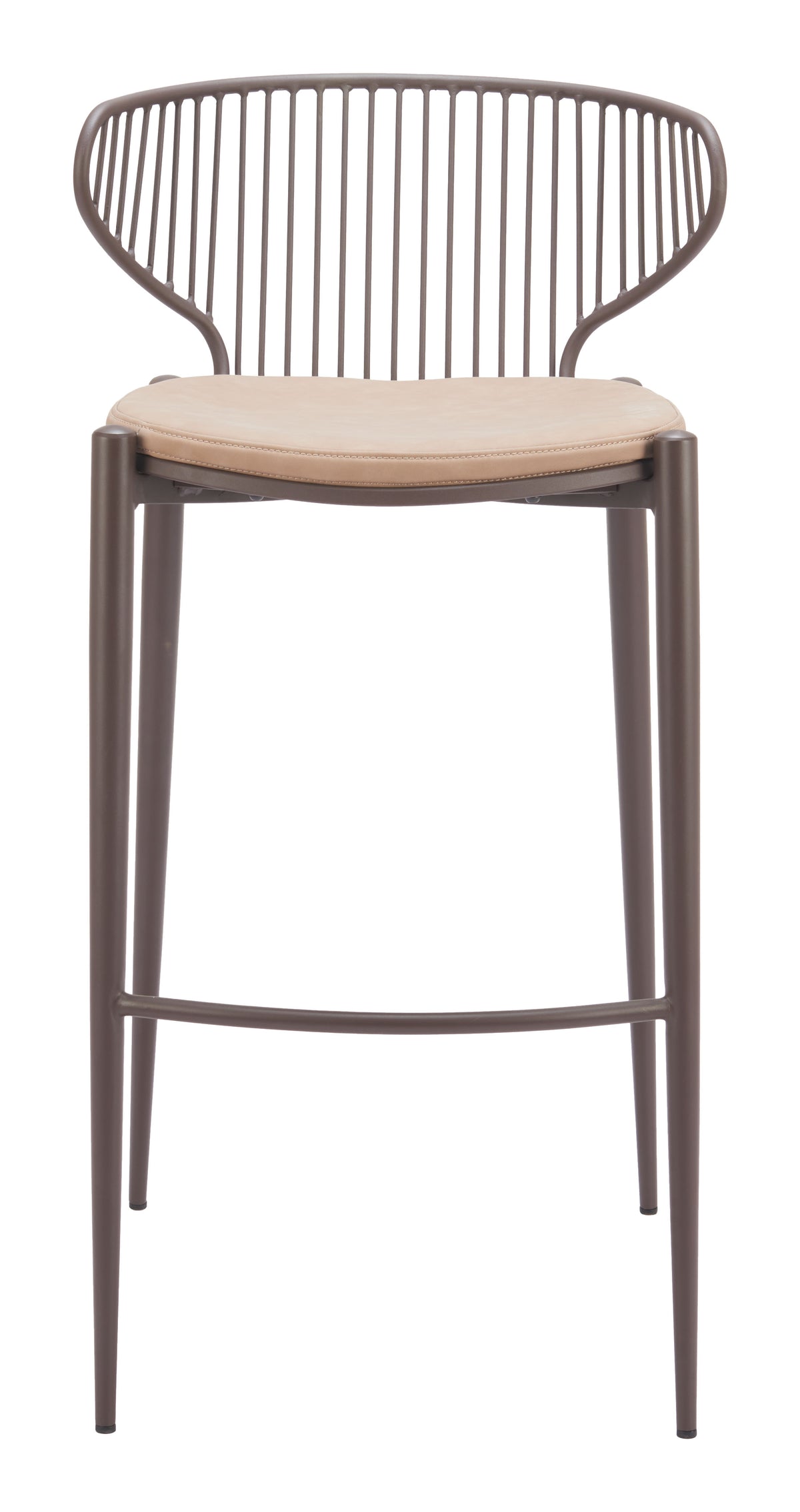 Silues Taupe & Brown Barstool (Set of 2)