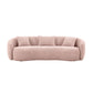 Modern Boucle Fabric Curved Sofa 94'