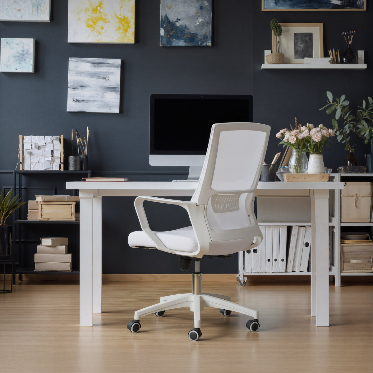 Jett Low Back Office Chair in White