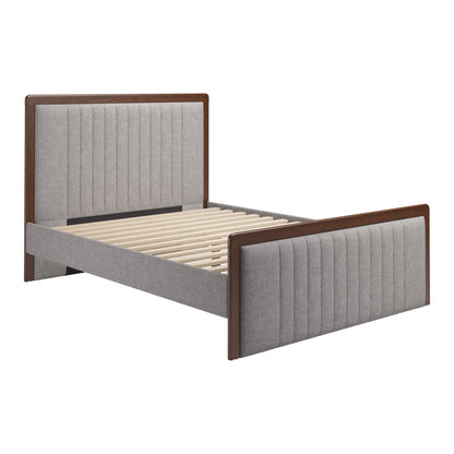 Somune Gray & Walnut Queen Bed