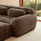 Tobias chocolate plush modular sofa