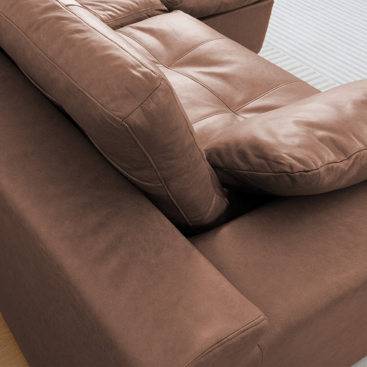 Delano Faux Leather Sectional Sofa